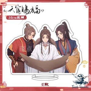 Acrilico de Xie Lian, Mu Qing y Feng Xin con un Mapa