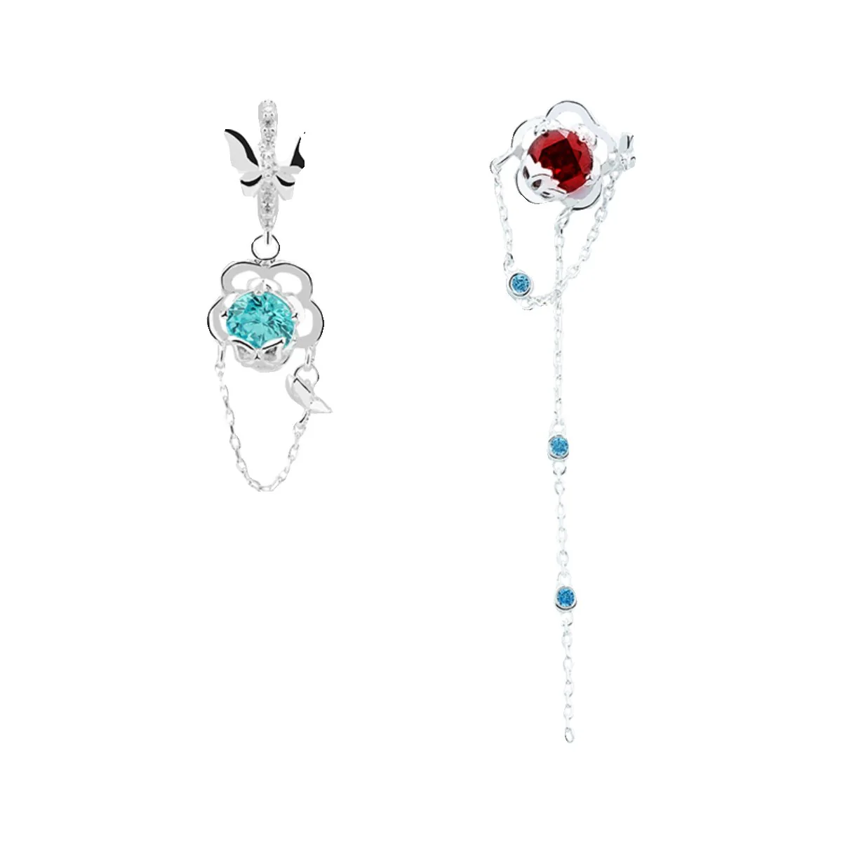 Set de Aretes Oficial Hualian Plateados - Imagen 5