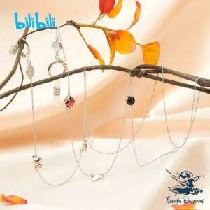 Collar Oficial Plateado con Mariposas y Flor