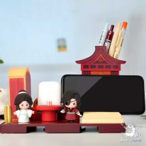 Organizador de Escritorio Oficial Escena Hualian con Soporte de Lapiceros y Celular