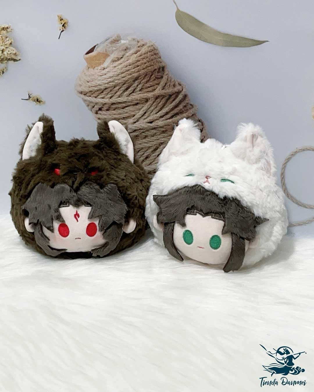 Set de Llaveros Peluche de Cabezas BingQiu