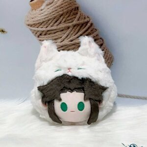Llavero Peluche de Cabeza Shen Qingqiu con Gorro de Gato